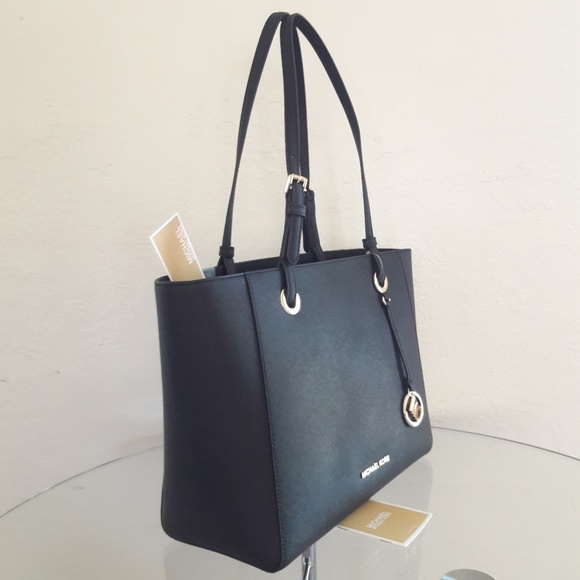 NWT MICHAEL KORS LEATHER WALSH TOTE SHOULDER BAG - Picture 5 of 11